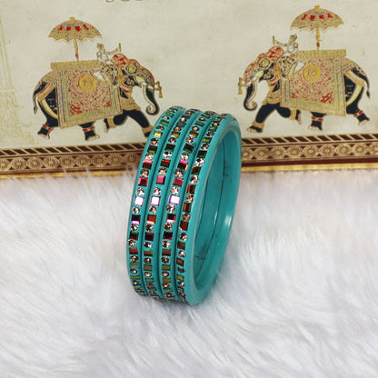 Festive Special Handmade Pure Lac Bangles with Latest Stones Design
