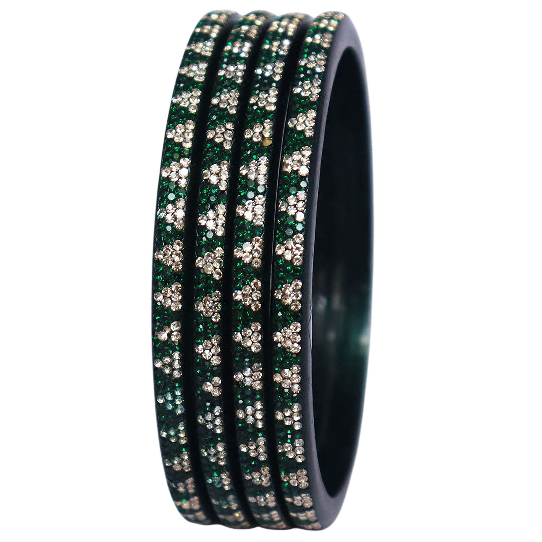 Traditional Indian Lac bangles with rhinestone detailing