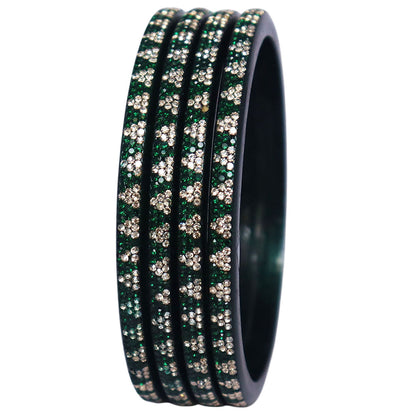Traditional Indian Lac bangles with rhinestone detailing