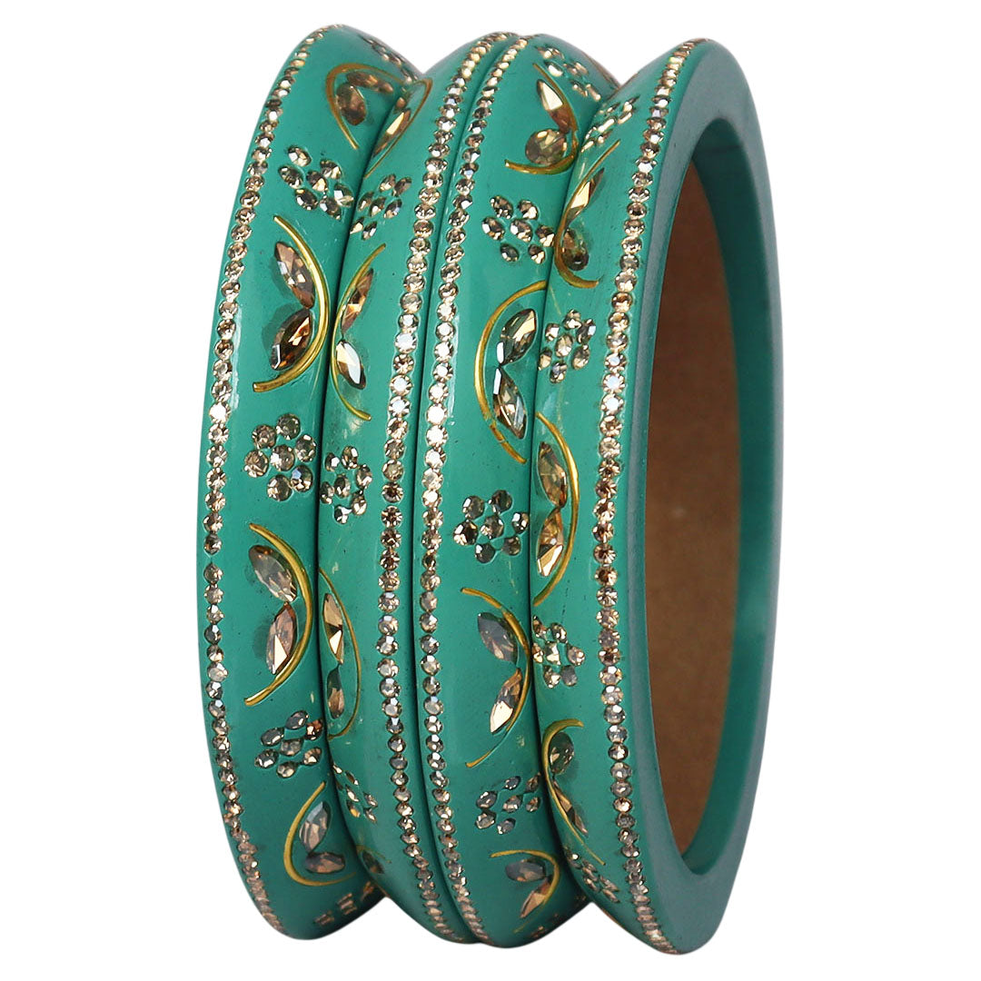 Festival Wear Lac Bangadi Bangles Set in Latest Kundan Design