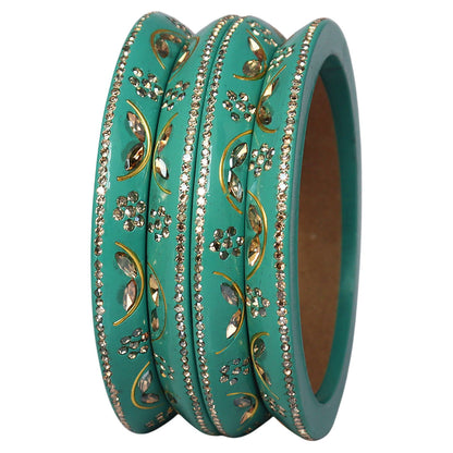 Festival Wear Lac Bangadi Bangles Set in Latest Kundan Design