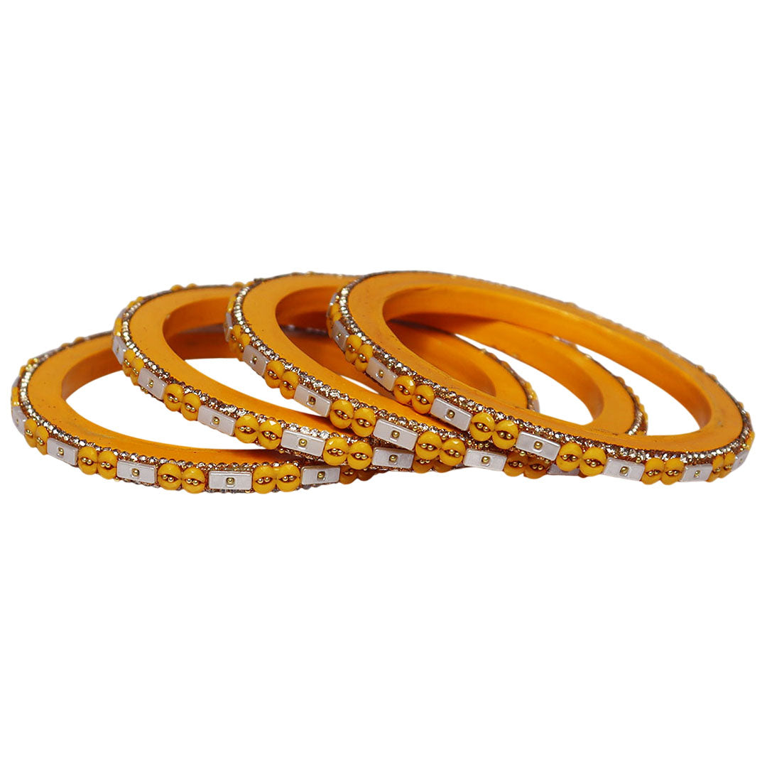 Designer Rajasthani Lac Bangles with Rhinestone & Bead Work by Taj Bridal Store