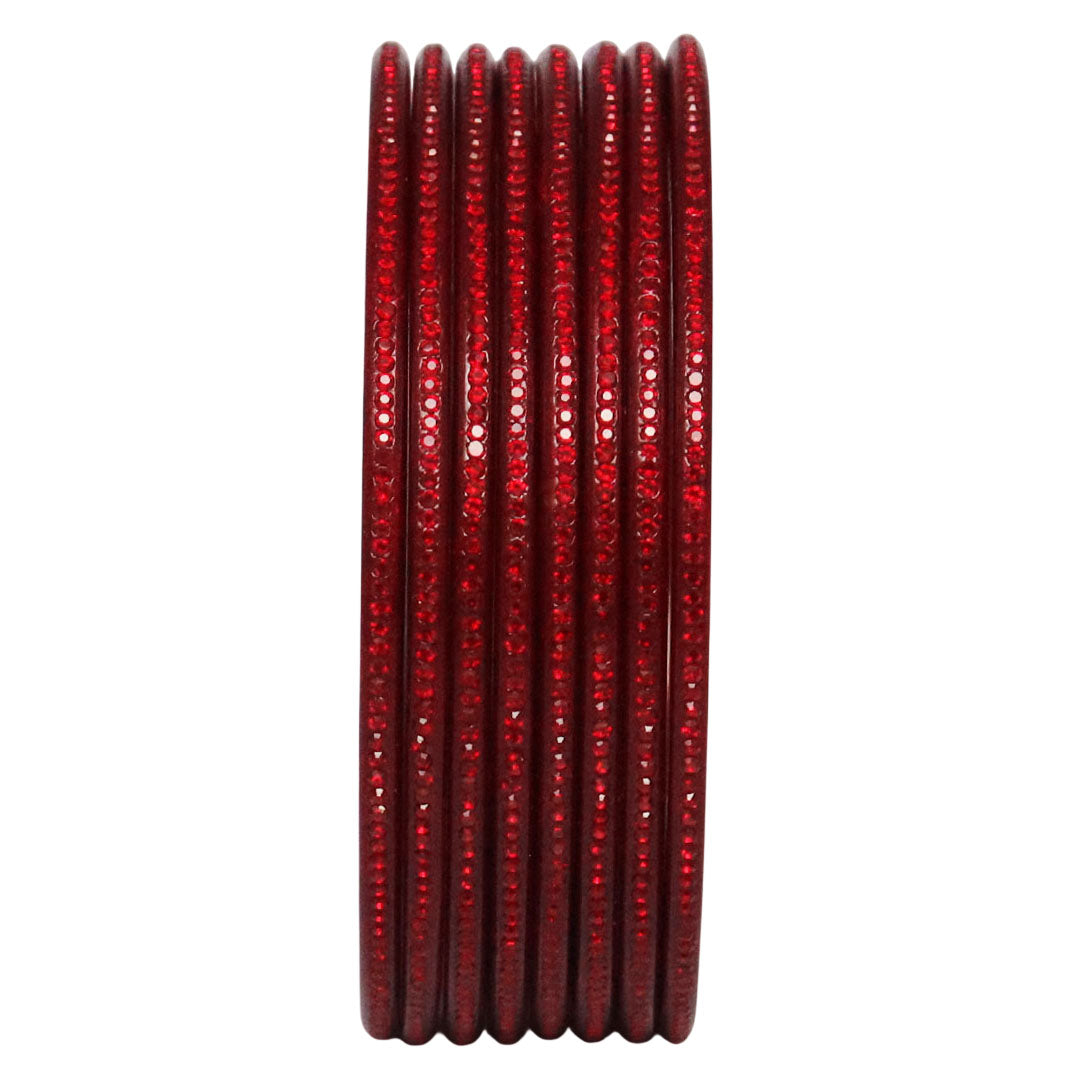 Traditional Rajasthani Lac Bangles with Fine Rhinestones Design