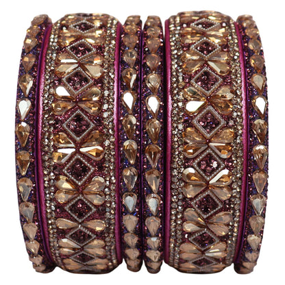 Fancy Short Lac Bangles For Women With Latest Kundan Design