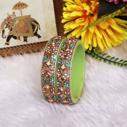 Jaipuri Fancy Lac Kada Bangles For Women With Latest Kundan Design