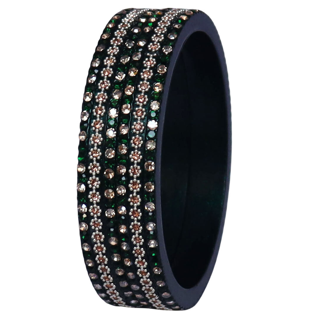 Jaipuri Lac Bangles Artificial Stones Kada Set for Women
