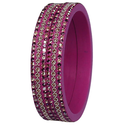 Jaipuri Lac Bangles Artificial Stones Kada Set for Women