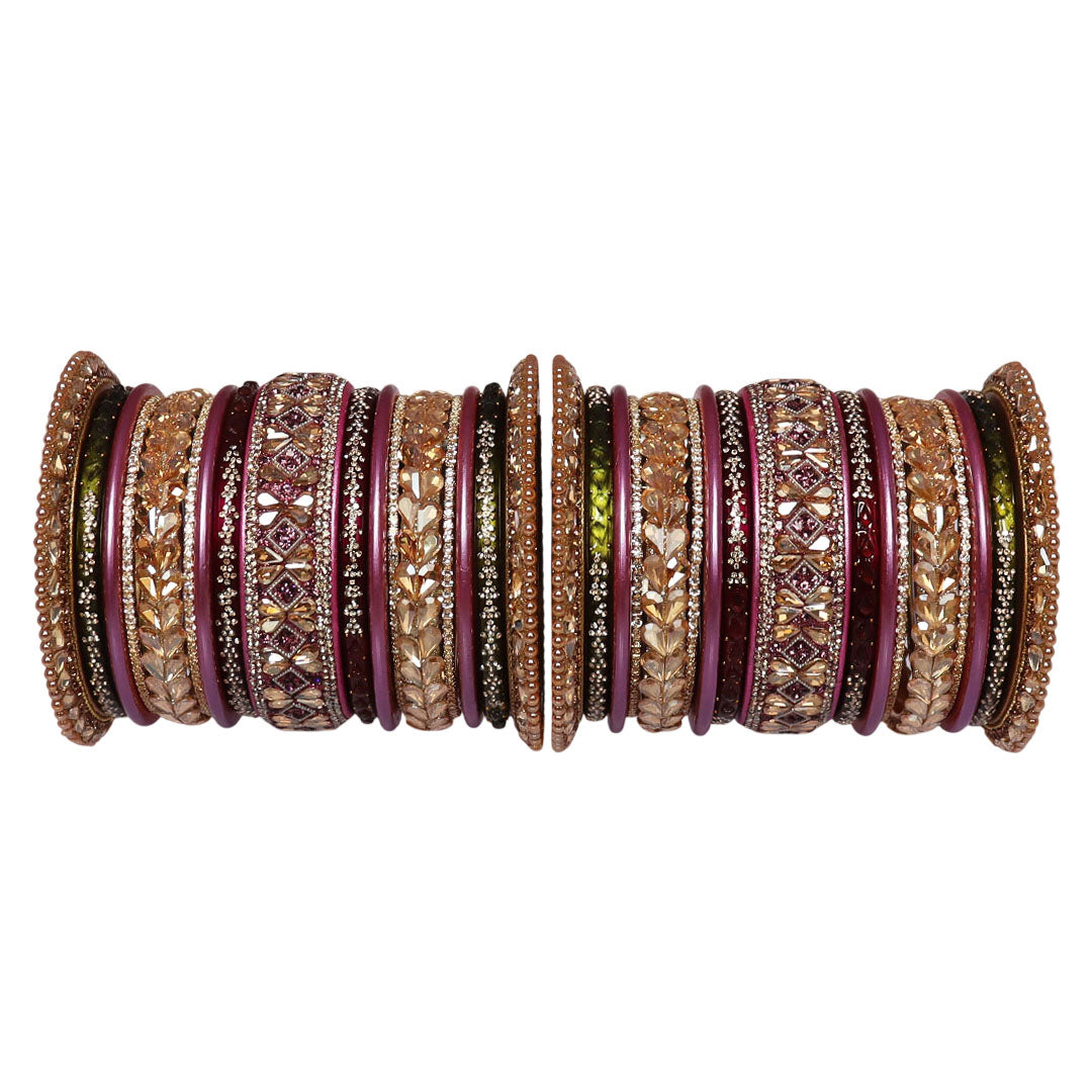 Premium Rajasthani Lac Bridal Chura Set With Latest Kundan Design
