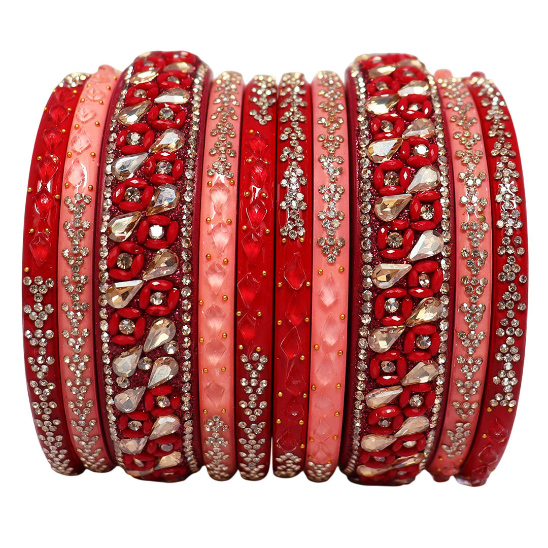 Womens Designer Lac Bangles Set With Latest Kundan Design