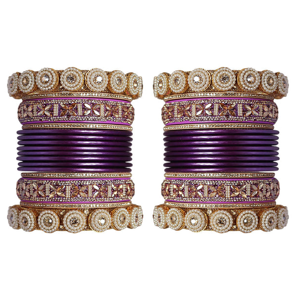 Rajasthani Kundan Lac Bangles for Bride & Wedding Wear | Premium Handmade Lac Bangles Rakhi Special by TAJ BRIDAL STORE
