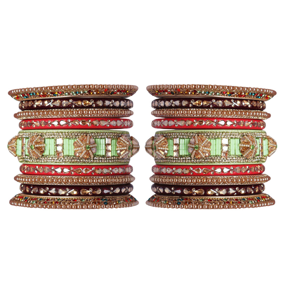 Rajasthani Lac Bangles Wedding Wear Kundan Designer Set