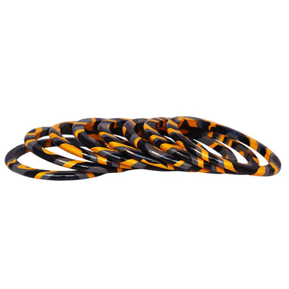 Lac Bangles Set Elegant Lahariya Pattern Bangles
