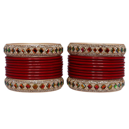 Premium Handmade Pure Lac Bangles Set for Women with Traditional Rajasthani Design by TAJ BRIDAL STORE