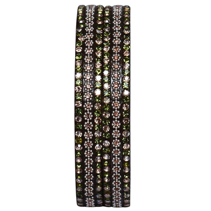 Jaipuri Lac Bangles Artificial Stones Kada Set for Women