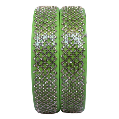 Jaipuri Lac Kada Bangles Set in Latest Rhinestones Design