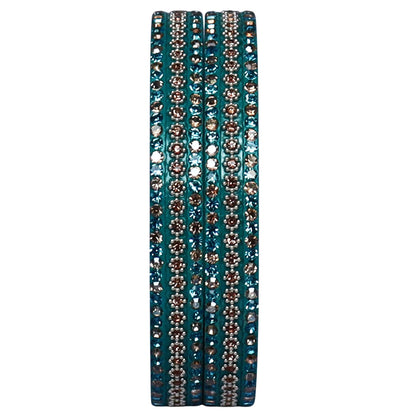 Jaipuri Lac Bangles Artificial Stones Kada Set for Women