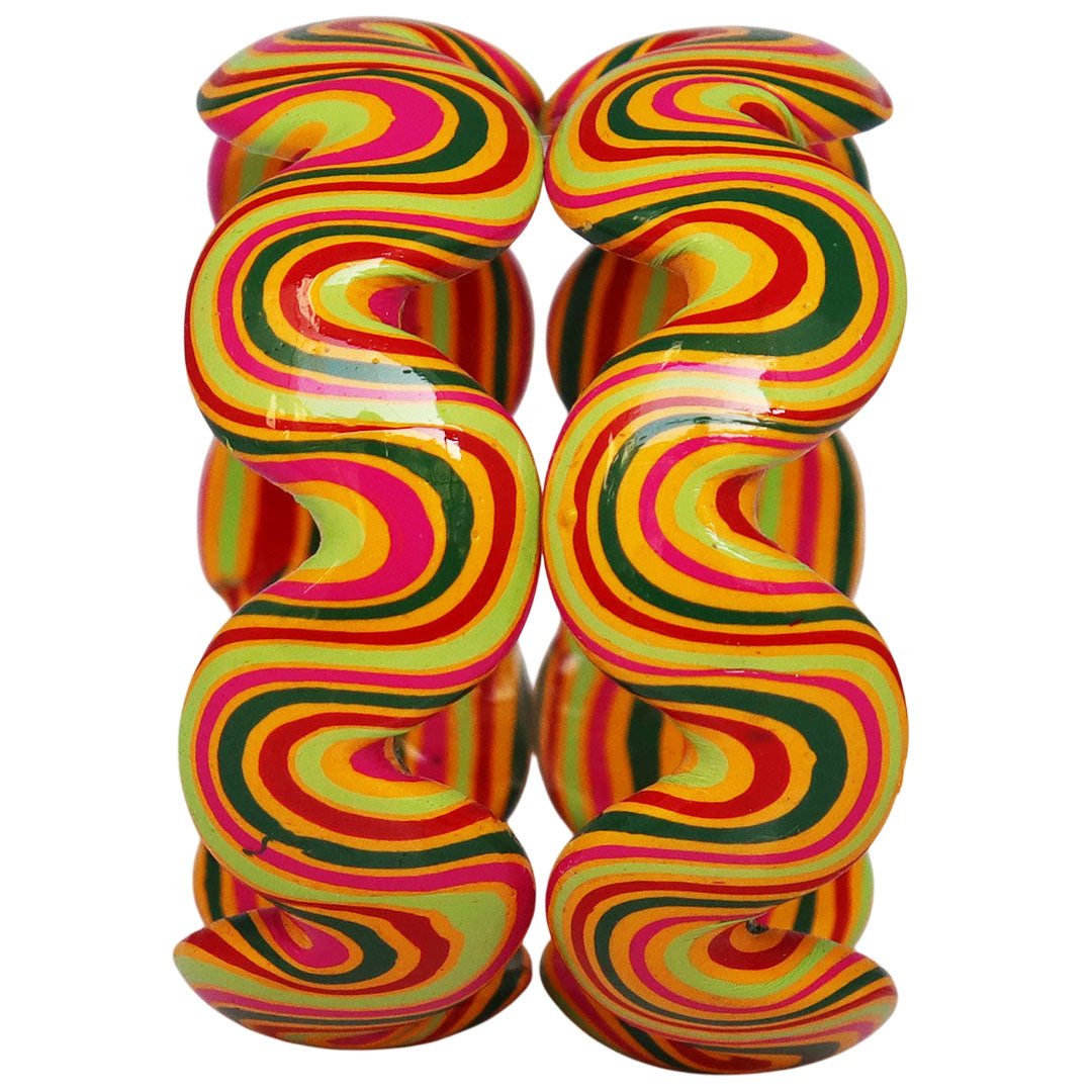 Trendy Wave Pattern Lac Kada for Wedding & Festive Wear