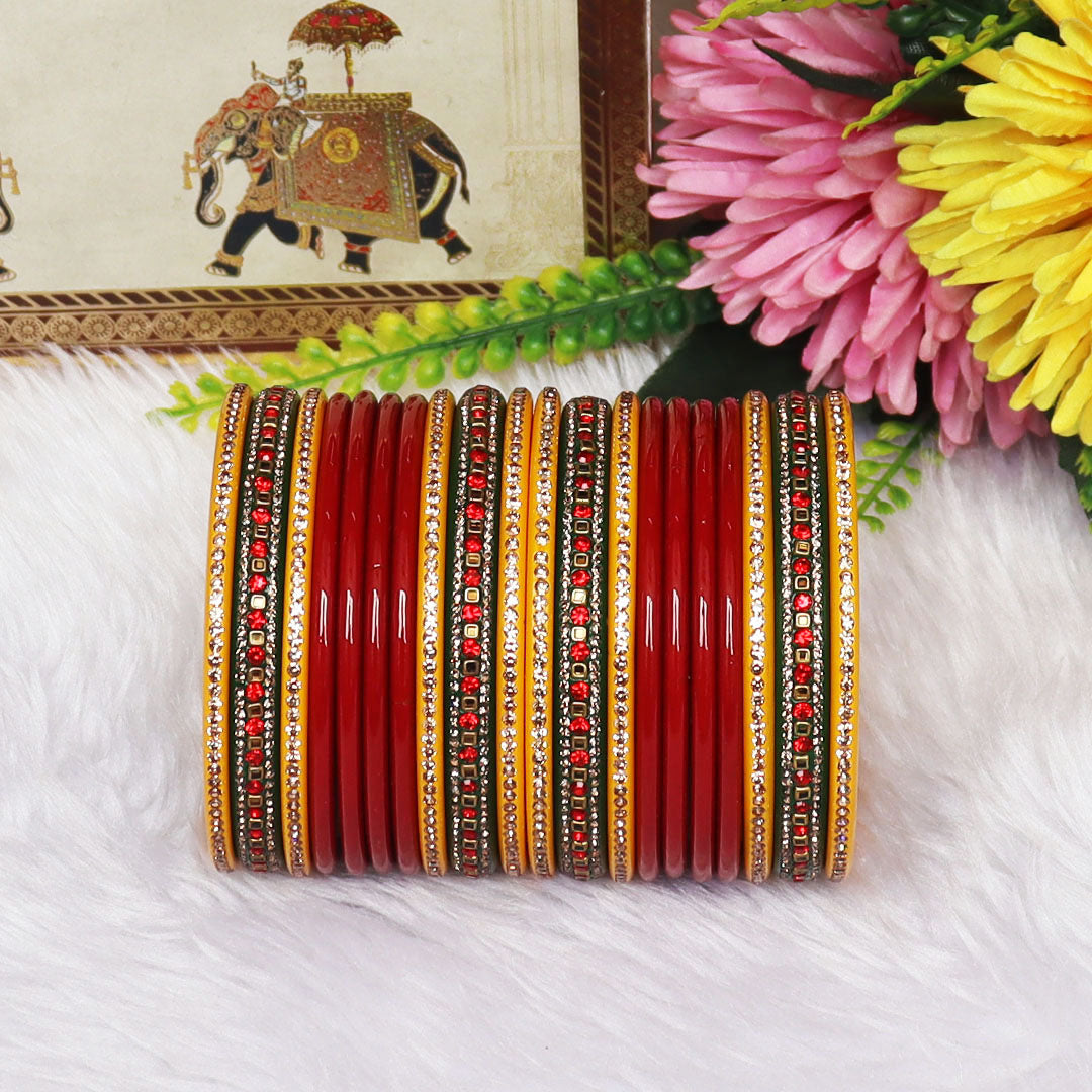 Karwa Chauth Special Lac Bangles Set in Latest Stones Design