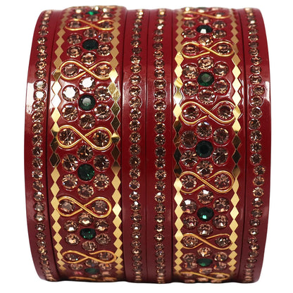 Festival Special Fancy Lac Bangles Set With Latest Stone Design