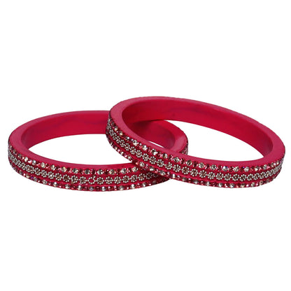 Jaipuri Lac Bangles Artificial Stones Kada Set for Women