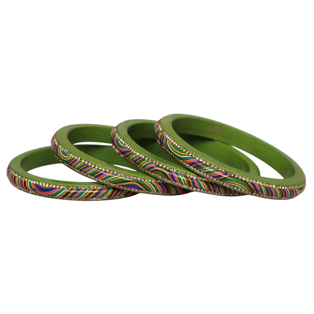 Designer Jaipuri Lac Kada with Multicolor Lahariya Artwork