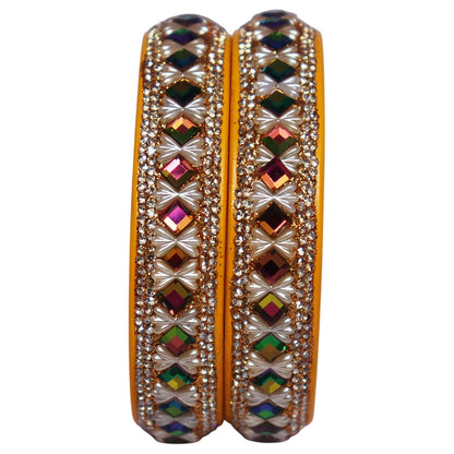 Glossy Pure Lac Kada Bangles for Women in Firozi Colour by TAJ BRIDAL STORE