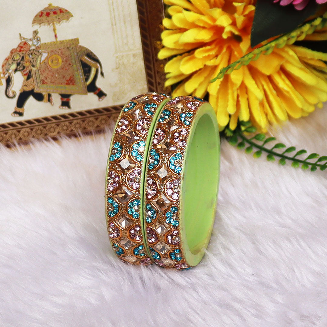 Jaipuri Fancy Lac Kada Bangles For Women With Latest Kundan Design