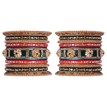 Rajasthani Lac Bangles Wedding Wear Kundan Designer Set