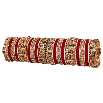 Designer Bridal Bangles Set With Latest Elephant Motifs