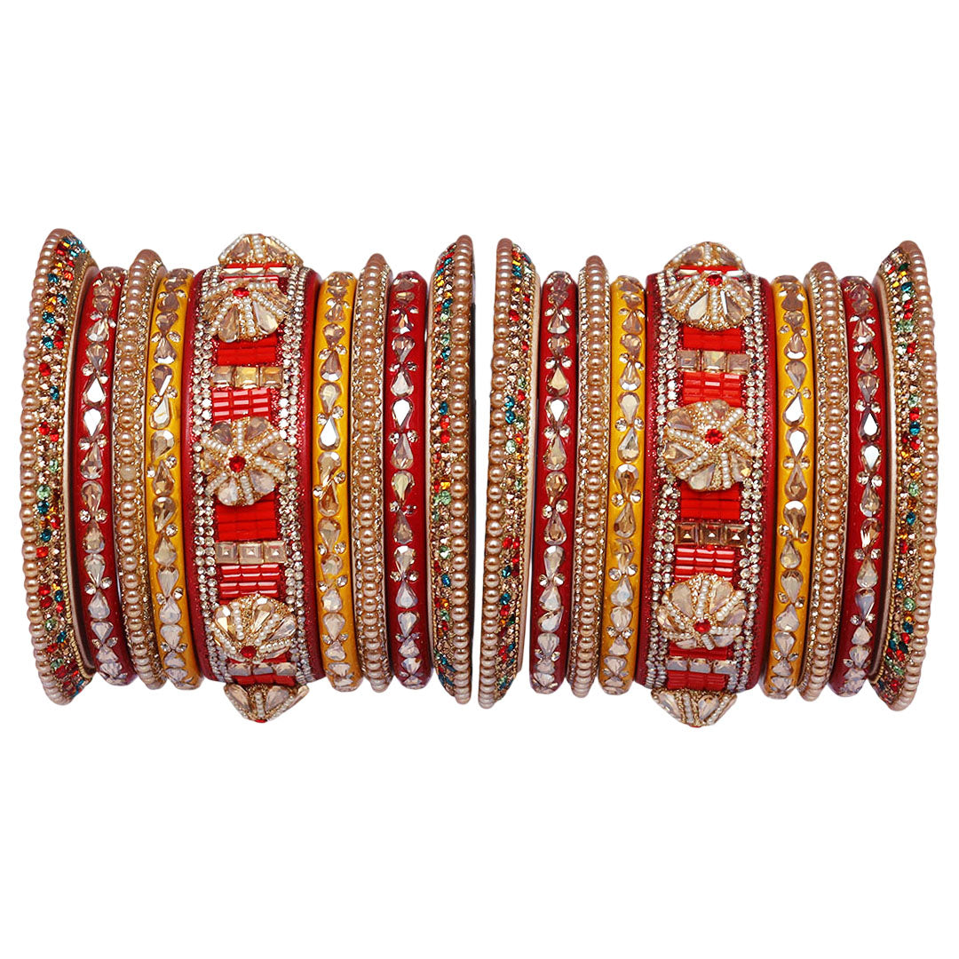 Rajasthani Lac Bangles Wedding Wear Kundan Designer Set