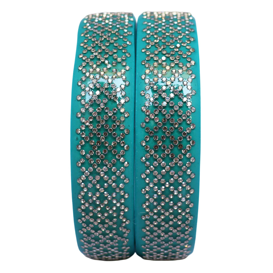 Jaipuri Lac Kada Bangles Set in Latest Rhinestones Design