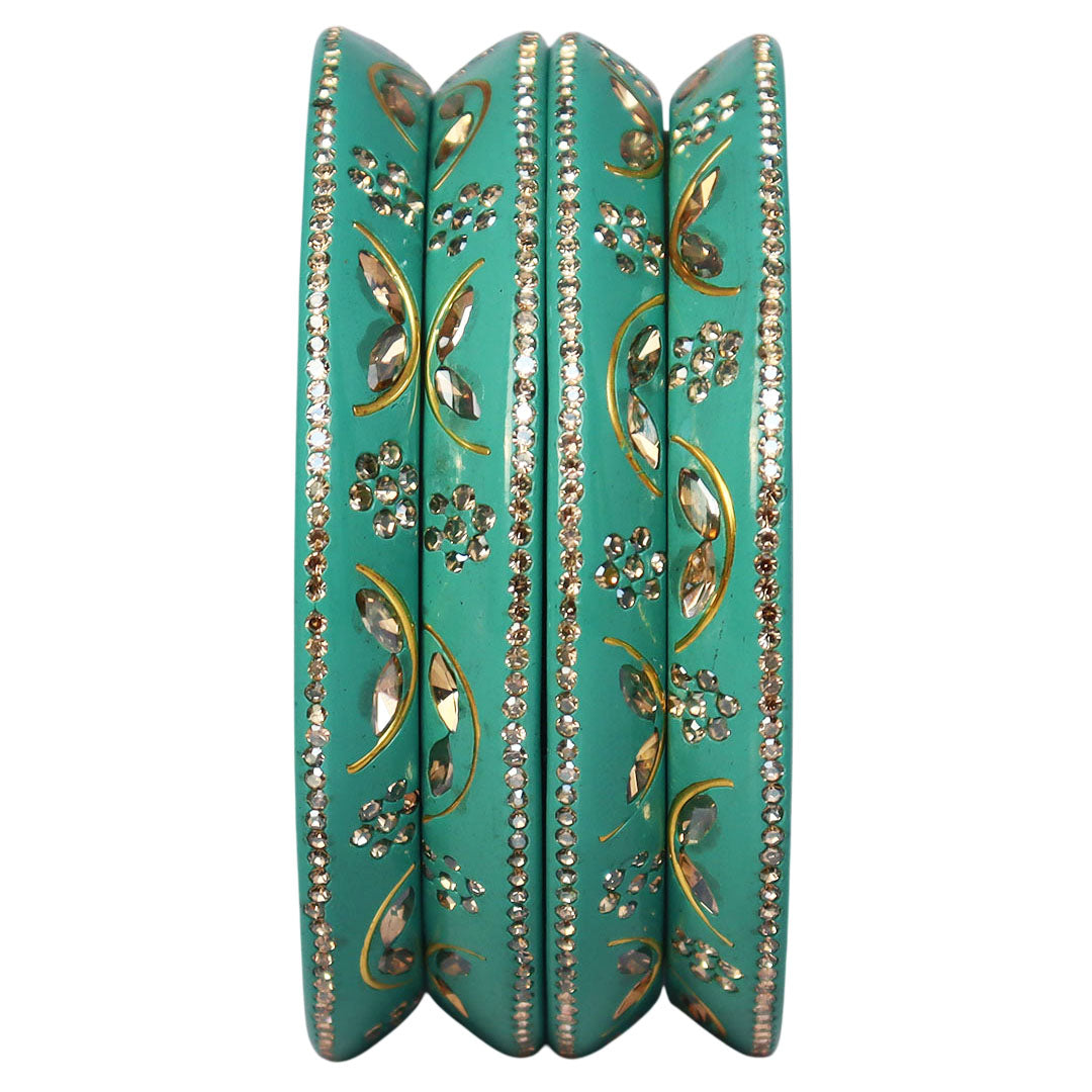 Festival Wear Lac Bangadi Bangles Set in Latest Kundan Design