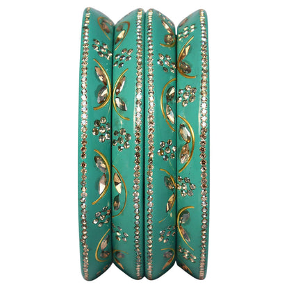 Festival Wear Lac Bangadi Bangles Set in Latest Kundan Design