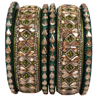 Fancy Short Lac Bangles For Women With Latest Kundan Design