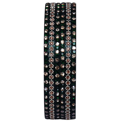 Jaipuri Lac Bangles Artificial Stones Kada Set for Women