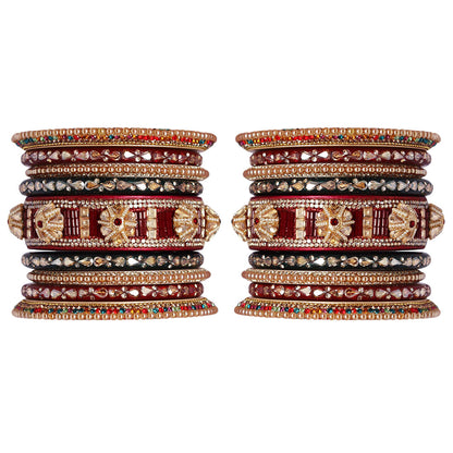 Rajasthani Lac Bangles Wedding Wear Kundan Designer Set