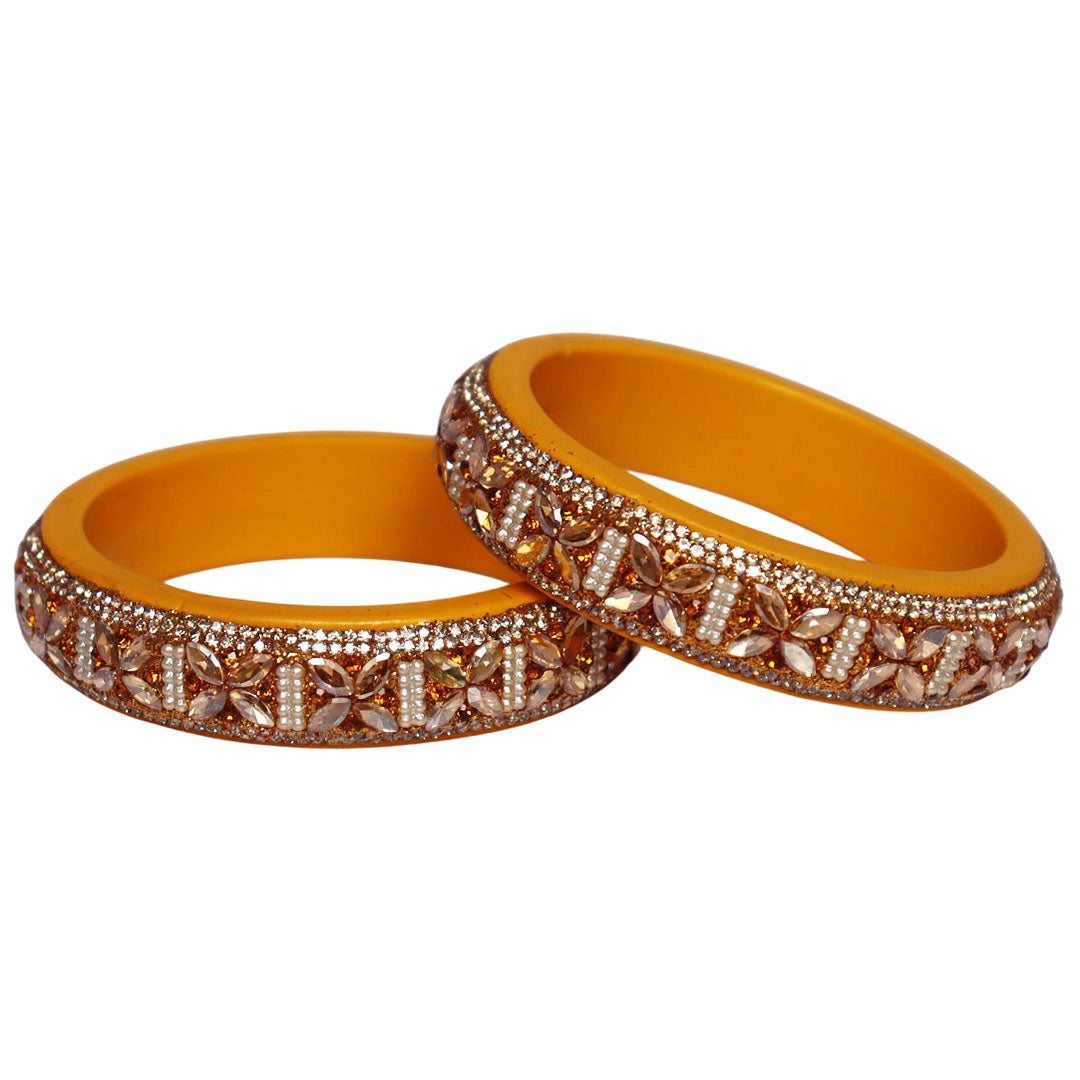 Handmade Rajasthani Jaipuri Lac Kundan Kada Perfect for Bridal Wear and Festivals