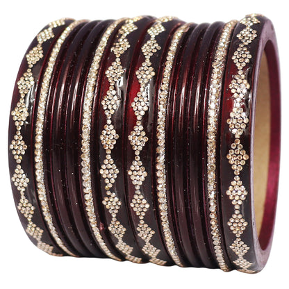 Festive Special Designer Lac Chura Set With Latest Rhinestones Design