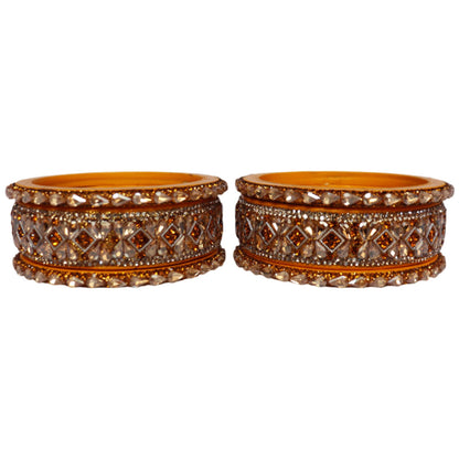 Fancy Short Lac Bangles For Women With Latest Kundan Design
