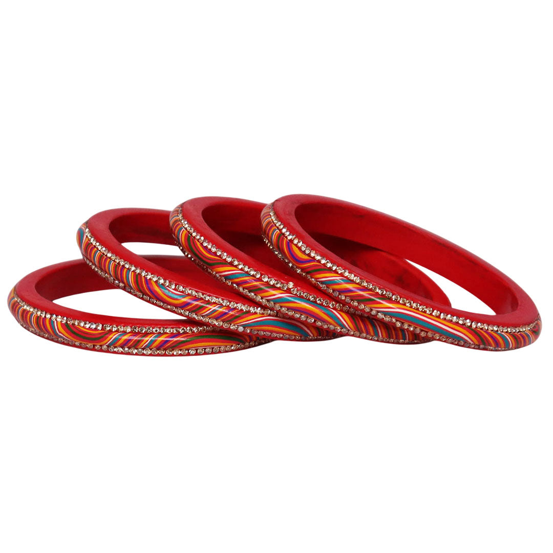 Designer Jaipuri Lac Kada with Multicolor Lahariya Artwork