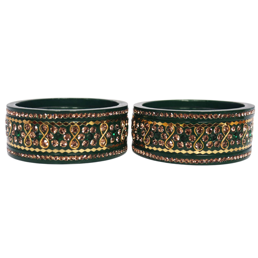 Festival Special Fancy Lac Bangles Set With Latest Stone Design