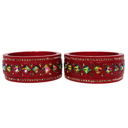 Rakhi Special Traditional Lac Bangles Set With Latest Kundan Design