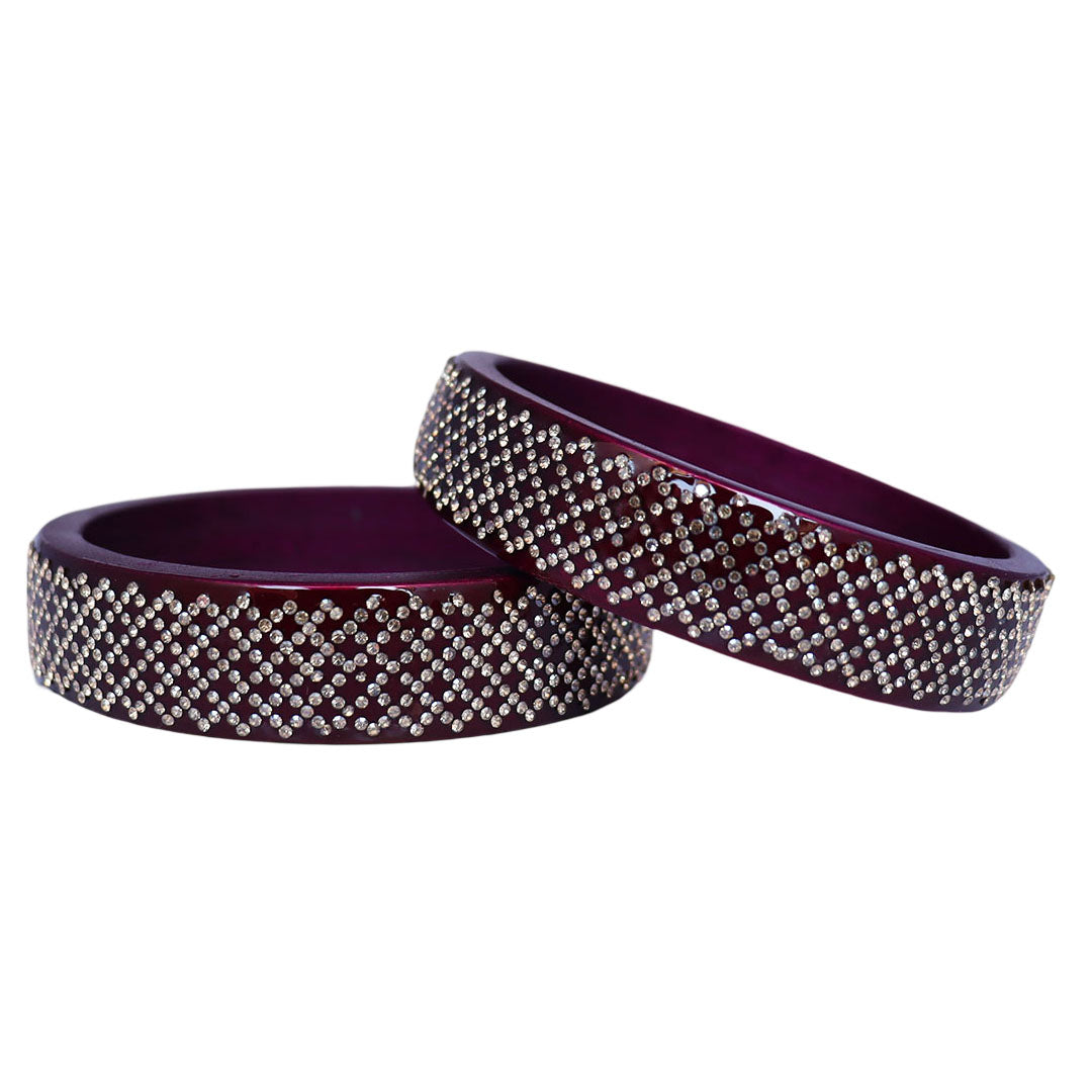 Jaipuri Lac Kada Bangles Set in Latest Rhinestones Design
