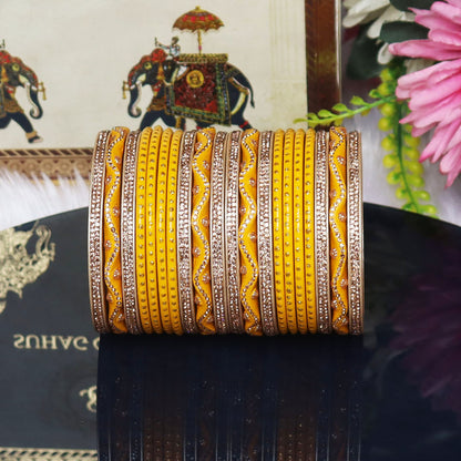 Karwa Chauth Special Designer Lac Bangles Set in Zig-Zag Design