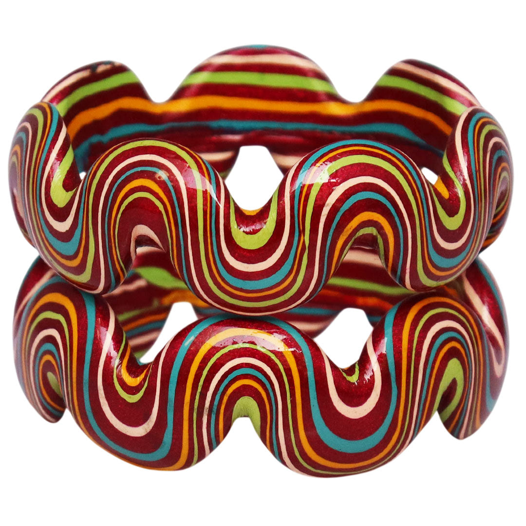 Trendy Wave Pattern Lac Kada for Wedding & Festive Wear