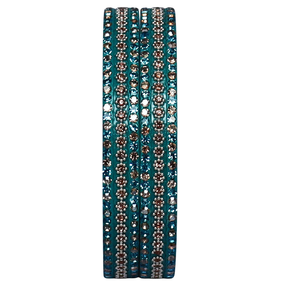 Jaipuri Lac Bangles Artificial Stones Kada Set for Women