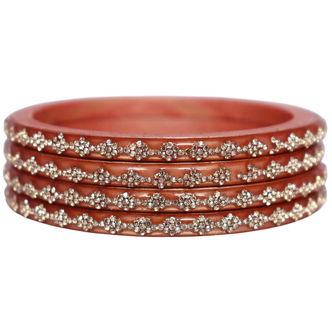 Premium designer lac bangles for women with rhinestone work