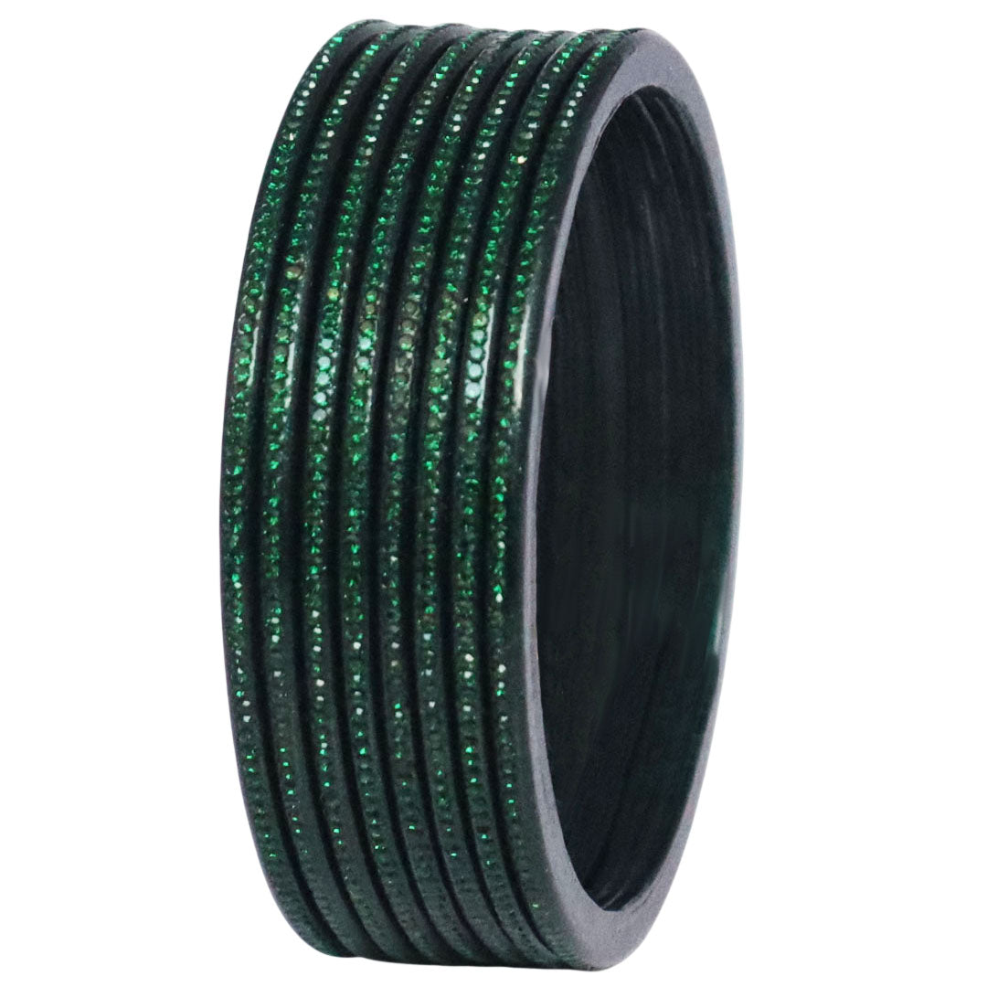 Traditional Rajasthani Lac Bangles with Fine Rhinestones Design