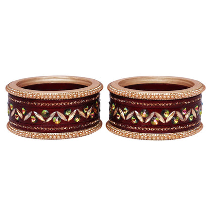 Bridal Style Kundan Lac Bangle Set – Ideal for Diwali & Weddings