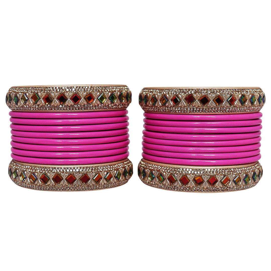 Handmade Pure Lac Bangles Set for Women | Traditional Rajasthani Glossy Bangles By TAJ BRIDAL STORE